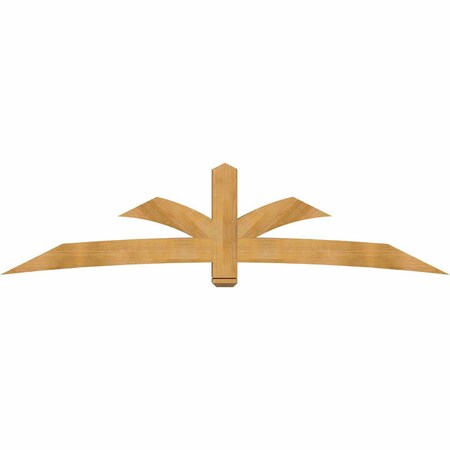 Ekena Millwork Davenport Rough Sawn Timber Gable Bracket, Western Red Cedar, 108"W x 27"H x 6"D x 6"F, 6/12 Pitch GBW108X27X0606DAV00RWR